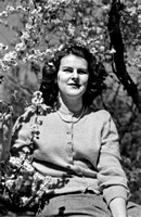 Kay in a Blossum tree 1949